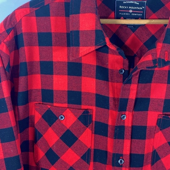 Rocky Mountain Flannel Company Red and Black Buffalo Check Plaid Size 2XL - Picture 2 of 5